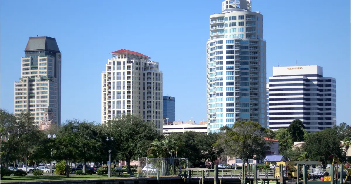 Downtown St. Petersburg condo towers along the waterfront